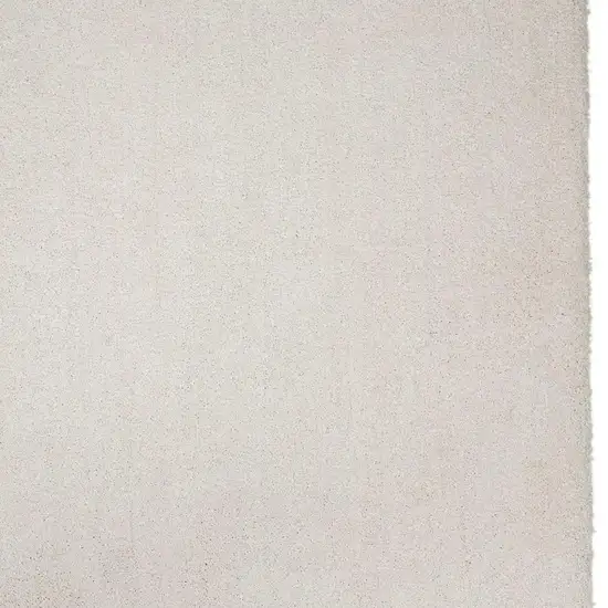 Ivory Shag Hand Woven Area Rug Photo 6