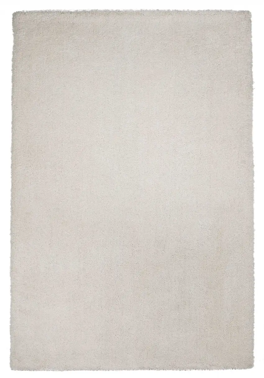 Ivory Shag Hand Woven Area Rug Photo 4