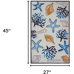 Photo of Ivory Polyester Area Rug