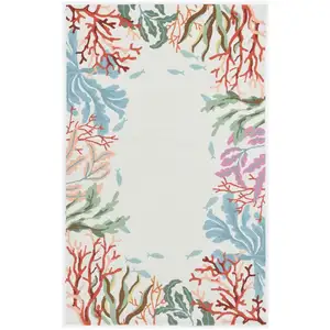 Photo of Ivory  Polyester Rug