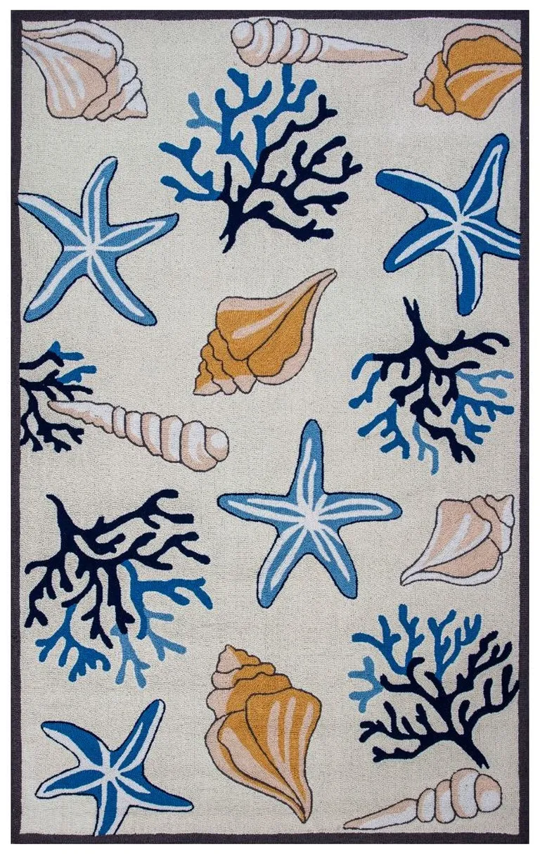 Ivory  Polyester Rug Photo 3