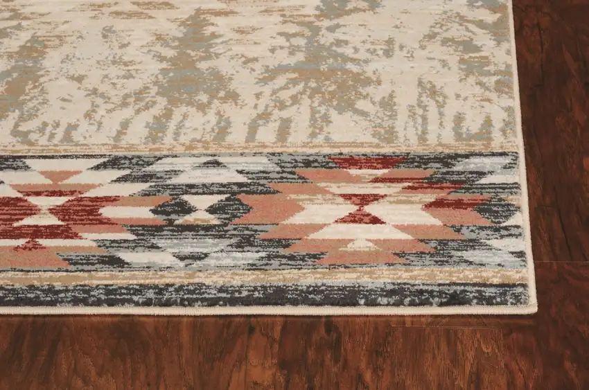 Ivory Polypropylene Rug Photo 2
