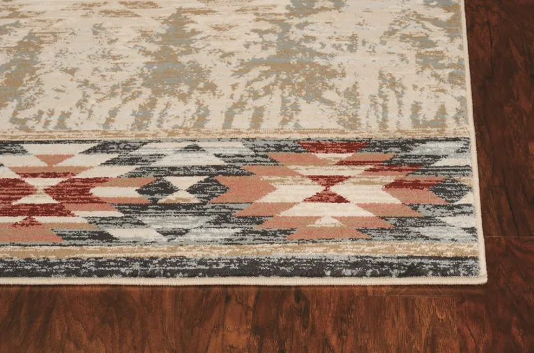 Ivory Polypropylene Rug Photo 2