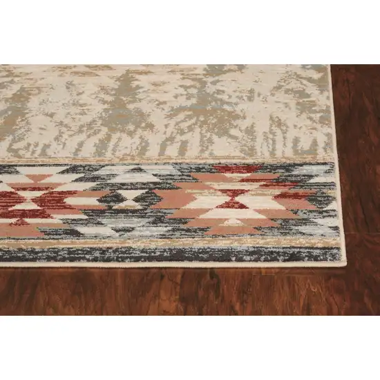Ivory Polypropylene Rug Photo 2