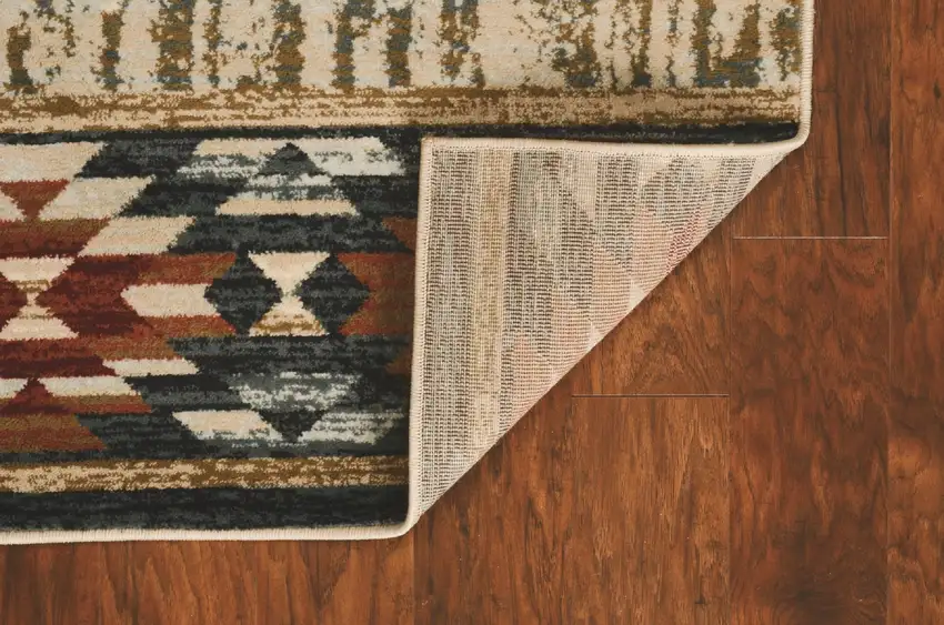 Ivory Polypropylene Rug Photo 4