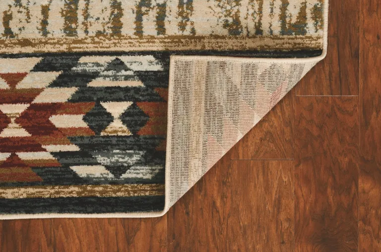 Ivory Polypropylene Rug Photo 4