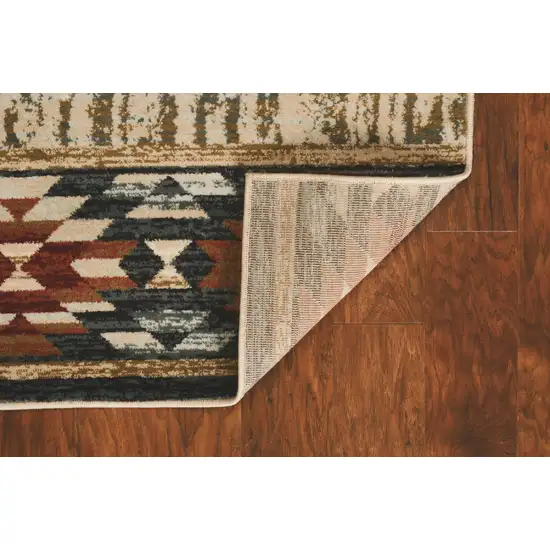 Ivory Polypropylene Rug Photo 4
