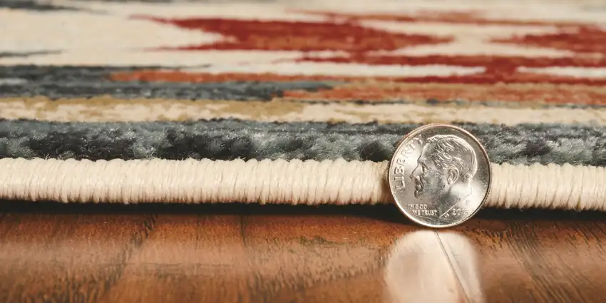 Ivory Polypropylene Rug Photo 3