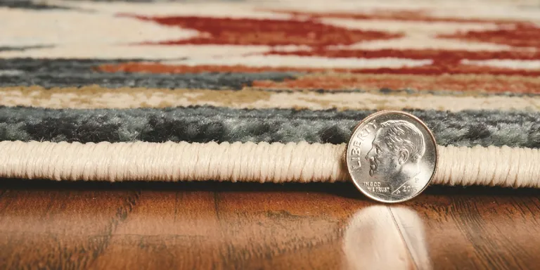 Ivory Polypropylene Rug Photo 3
