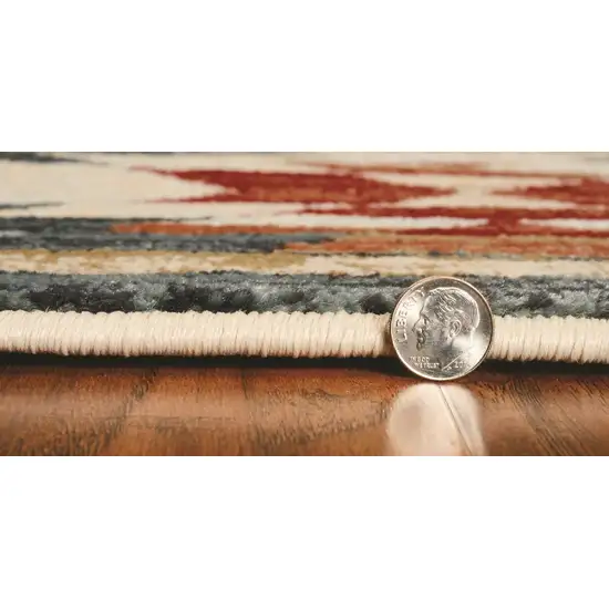 Ivory Polypropylene Rug Photo 3