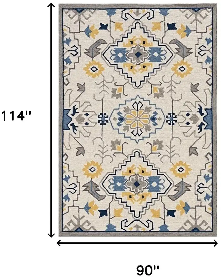 Ivory Hand Tufted Area Rug Photo 3