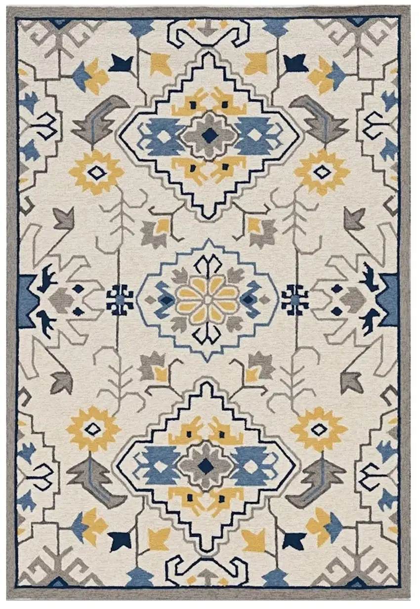 Ivory Hand Tufted Area Rug Photo 2