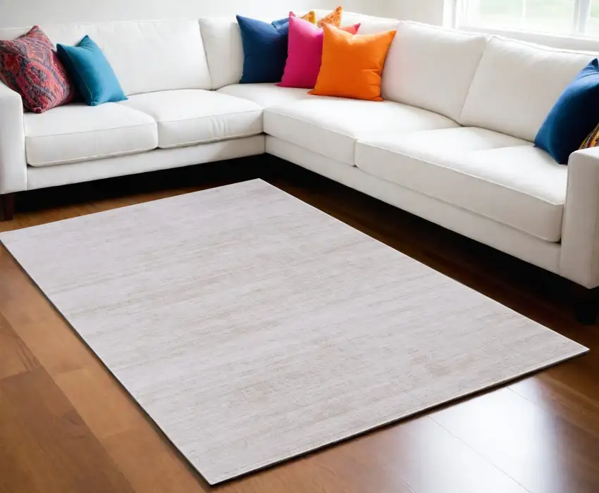 Ivory Power Loom Area Rug Photo 1