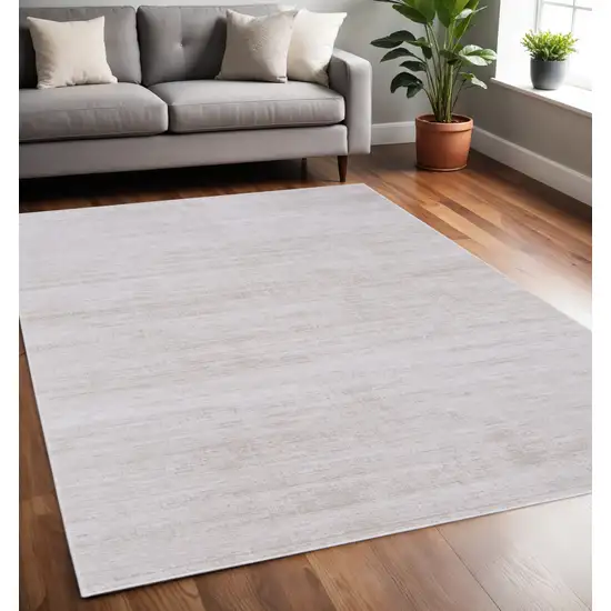 Ivory And Silver Area Rug Photo 1