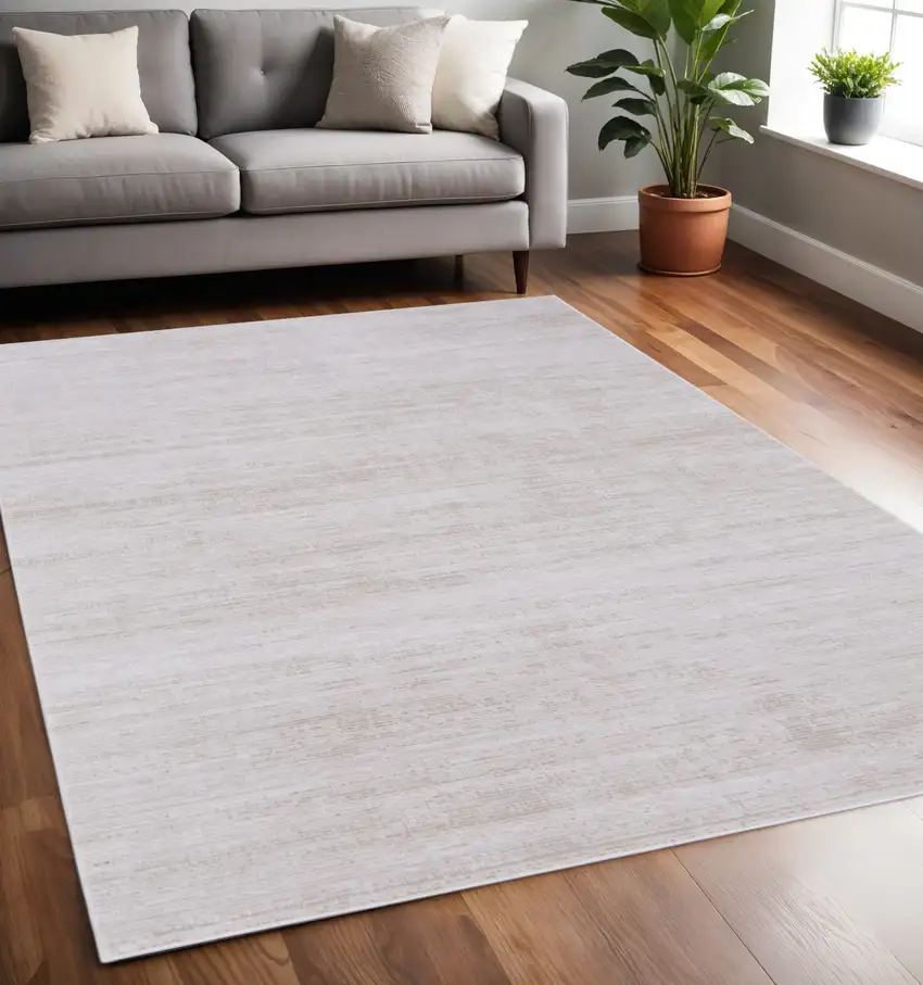 Ivory And Silver Area Rug Photo 1