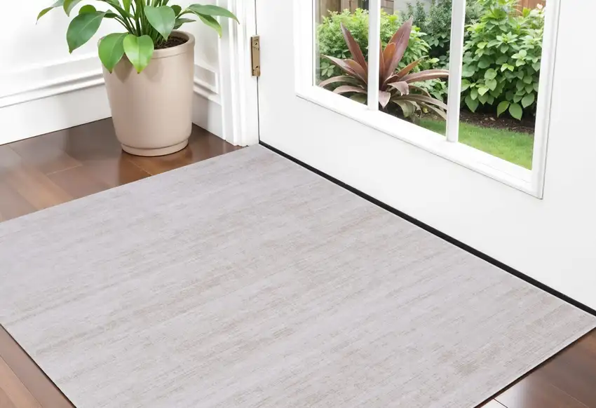 Ivory Power Loom Area Rug Photo 1