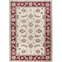 Photo of Ivory Red Floral Indoor Area Rug