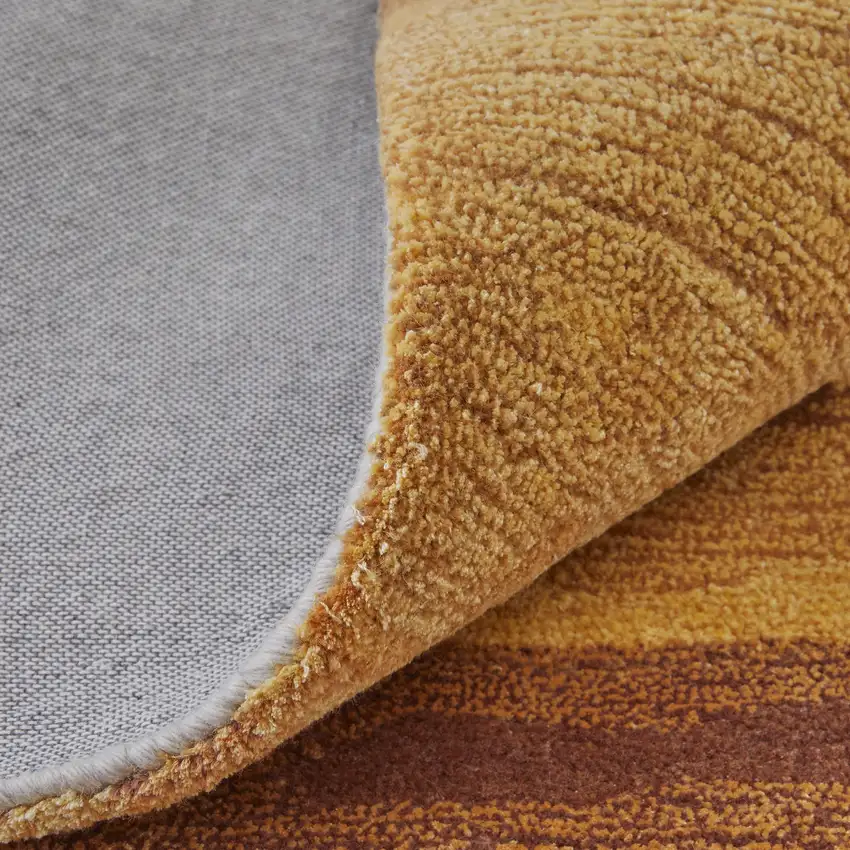 Ivory Red and Orange Abstract Hand Tufted Area Rug Photo 8