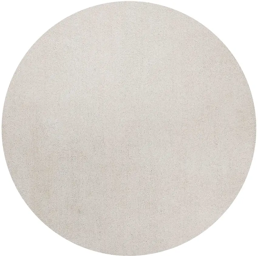 Ivory Round Indoor Shag Rug Photo 1