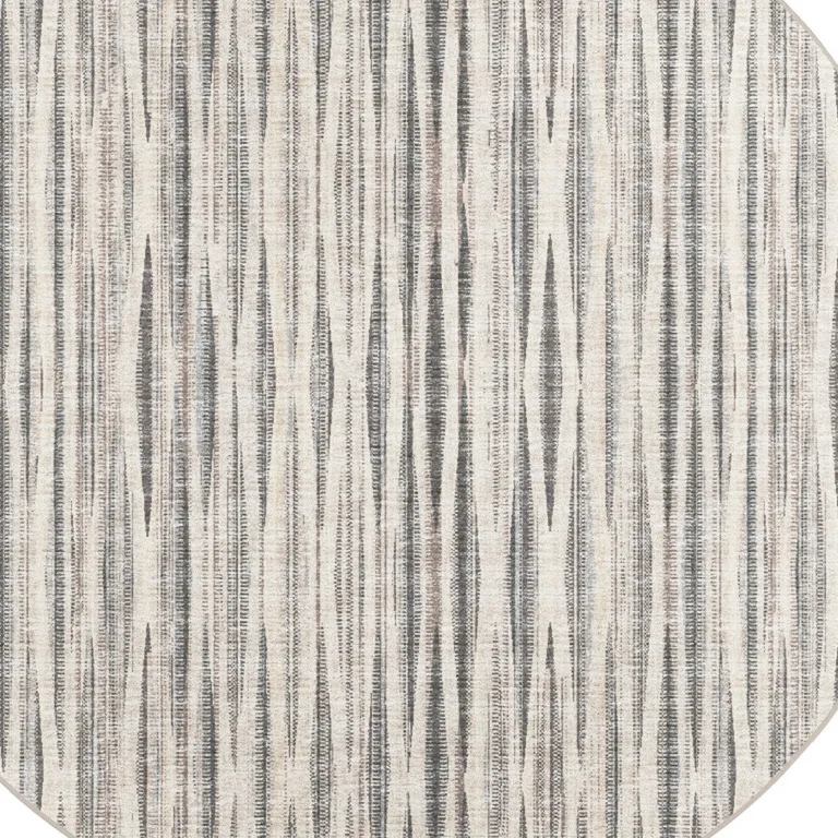 Ivory Round Ombre Tufted Handmade Area Rug Photo 4