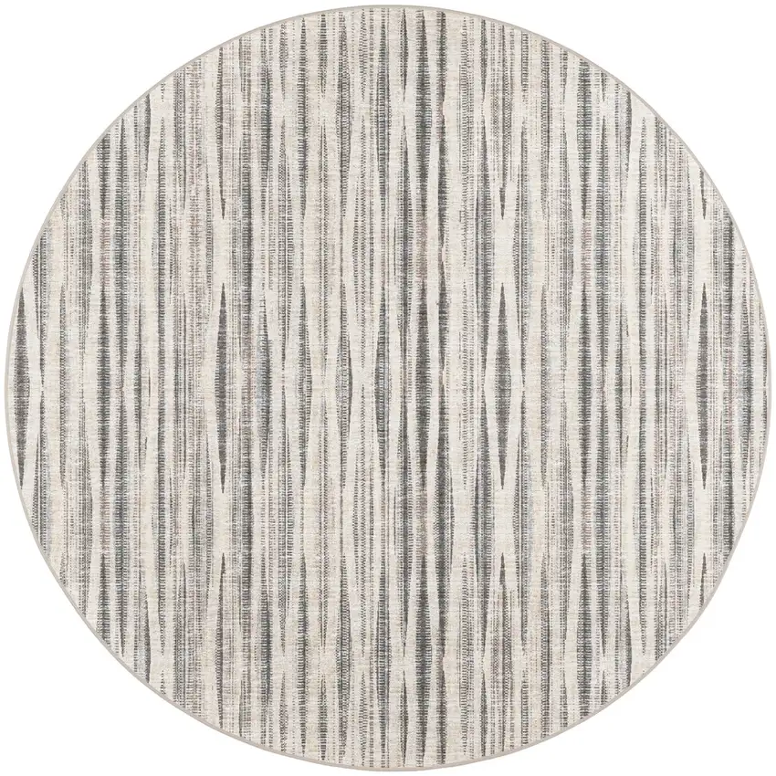 8' X 8' Ivory Round Ombre Tufted Handmade Area Rug Photo 5