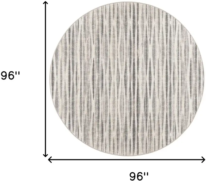 8' X 8' Ivory Round Ombre Tufted Handmade Area Rug Photo 7