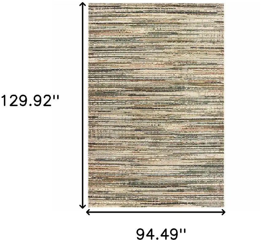 Ivory Sage Abtract Lines Indoor Area Rug Photo 6
