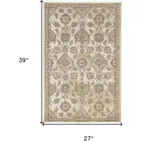 Photo of Ivory Sand Vintage Wool Accent Rug
