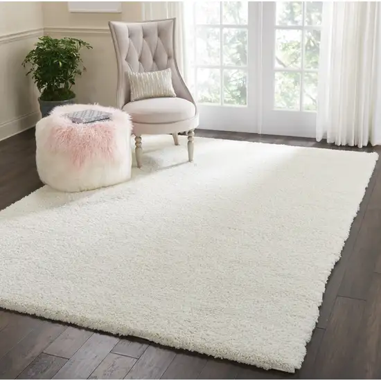 Ivory Shag Area Rug Photo 5