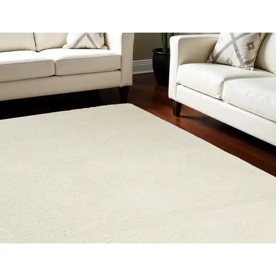 Ivory Shag Area Rug Photo 1