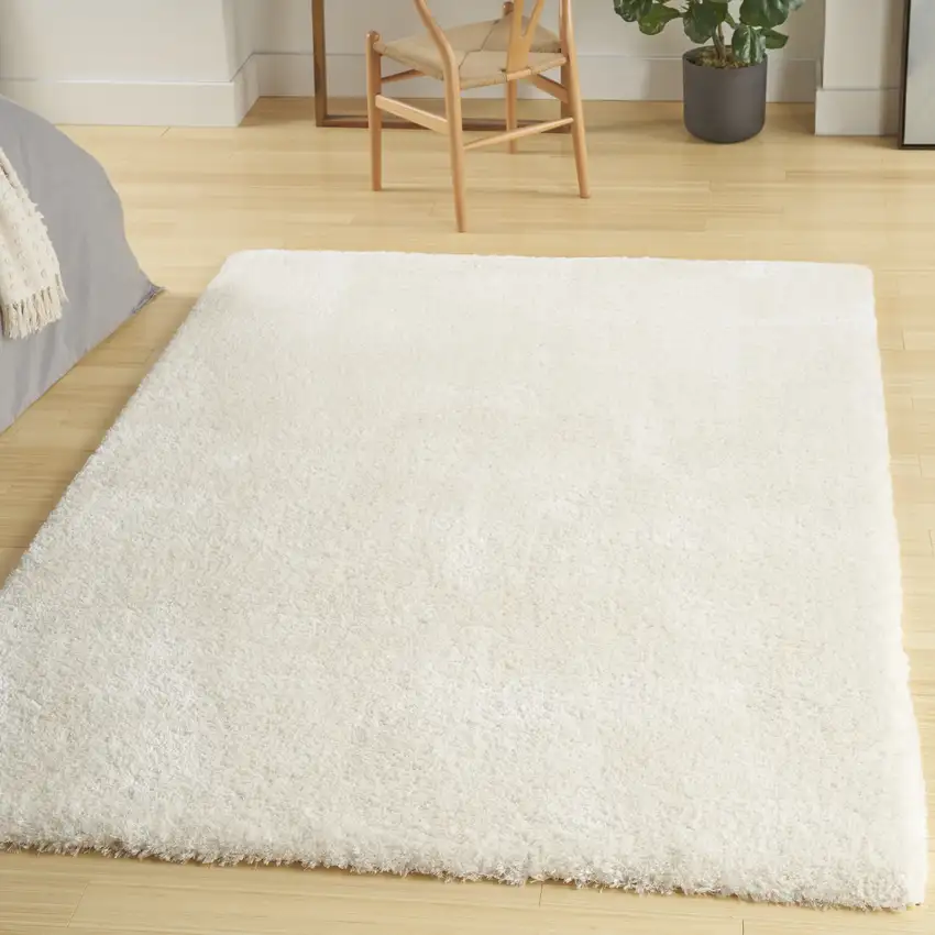 Ivory Shag Area Rug Photo 4