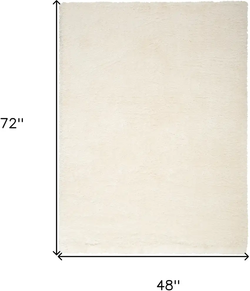 Ivory Shag Area Rug Photo 3
