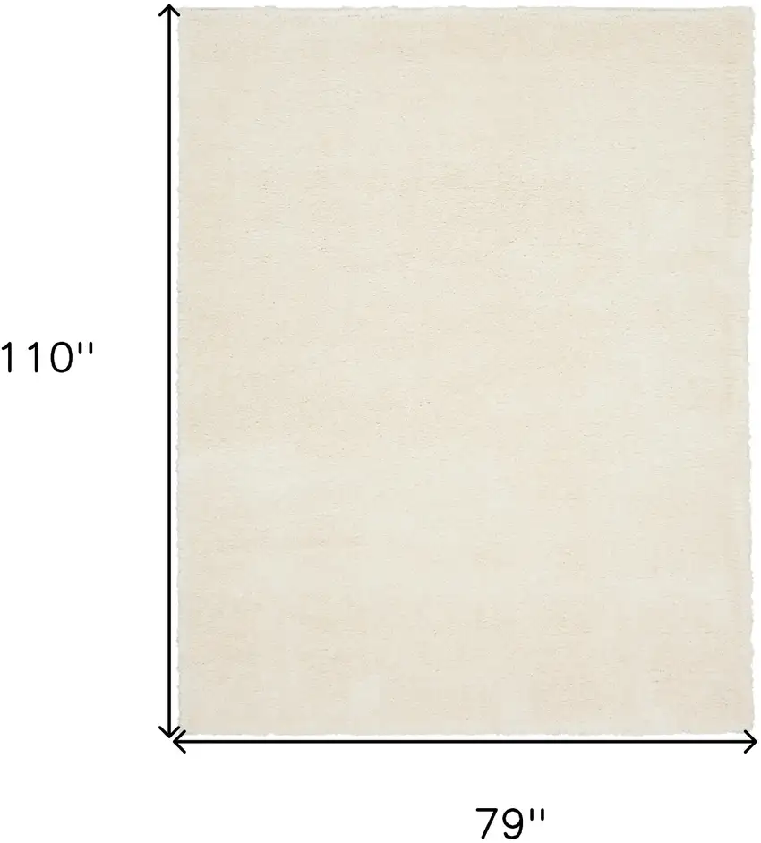 Ivory Shag Area Rug Photo 3