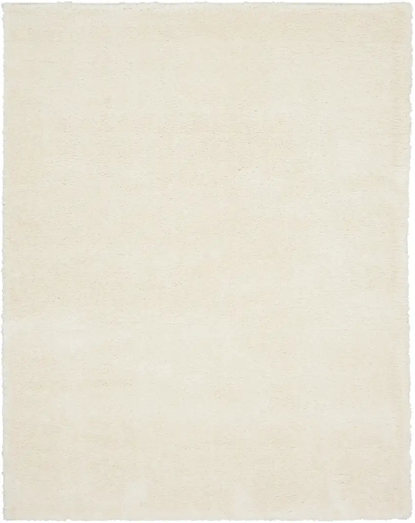 Ivory Shag Area Rug Photo 1