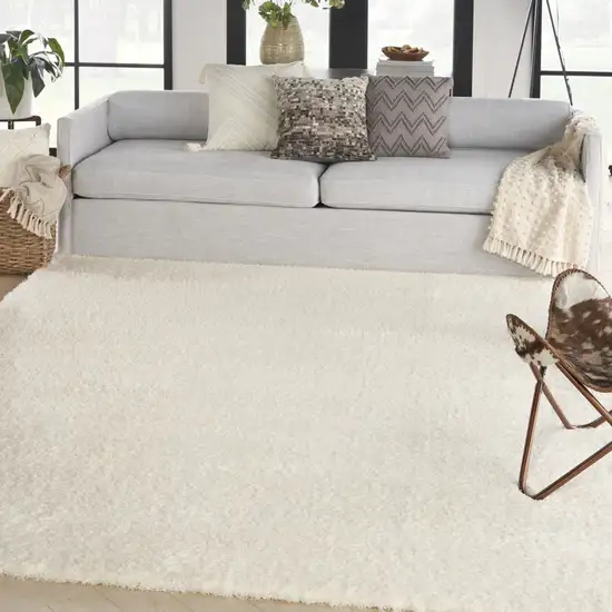 Ivory Shag Area Rug Photo 4