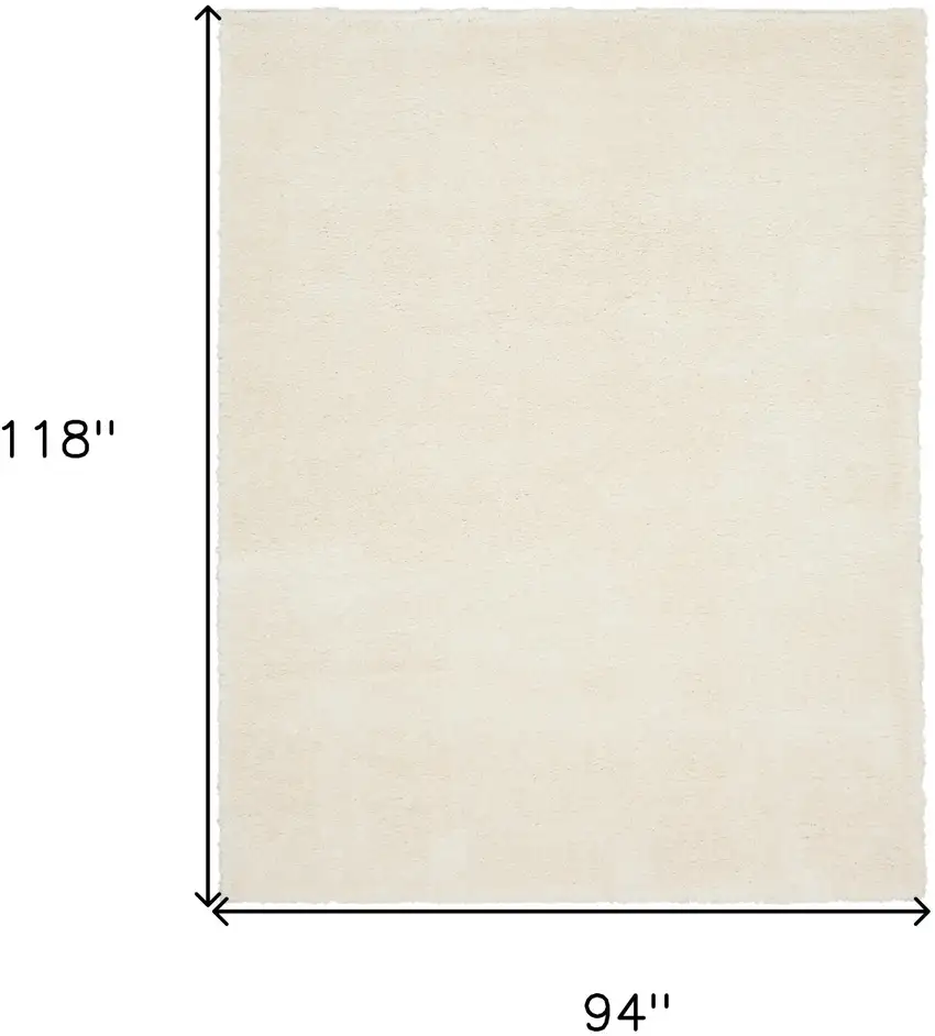 Ivory Shag Area Rug Photo 3
