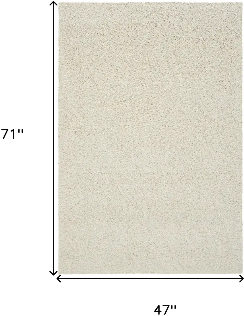 Ivory Shag Area Rug Photo 3