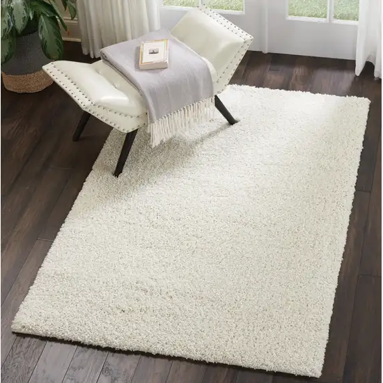 Ivory Shag Area Rug Photo 3