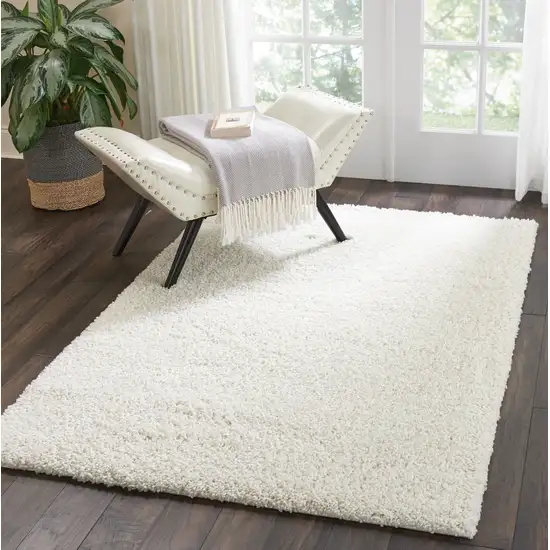 Ivory Shag Area Rug Photo 4