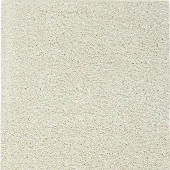 Ivory Shag Distressed Area Rug Photo 4