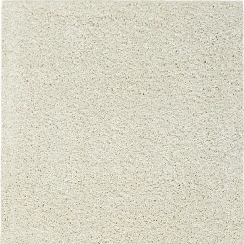 Ivory Shag Distressed Area Rug Photo 4