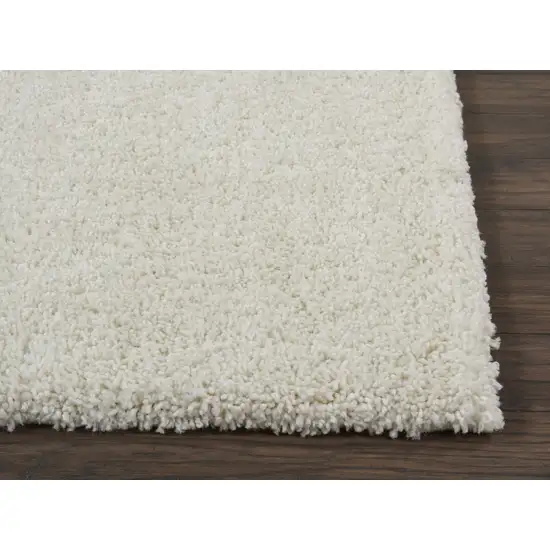 Ivory Shag Distressed Area Rug Photo 8