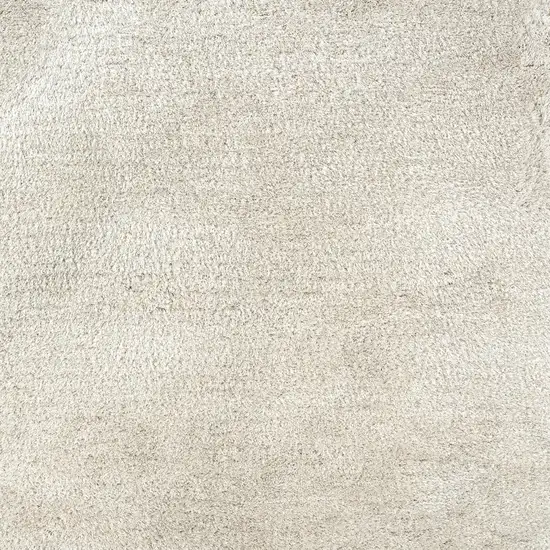 Ivory Shag Hand Tufted Area Rug Photo 3