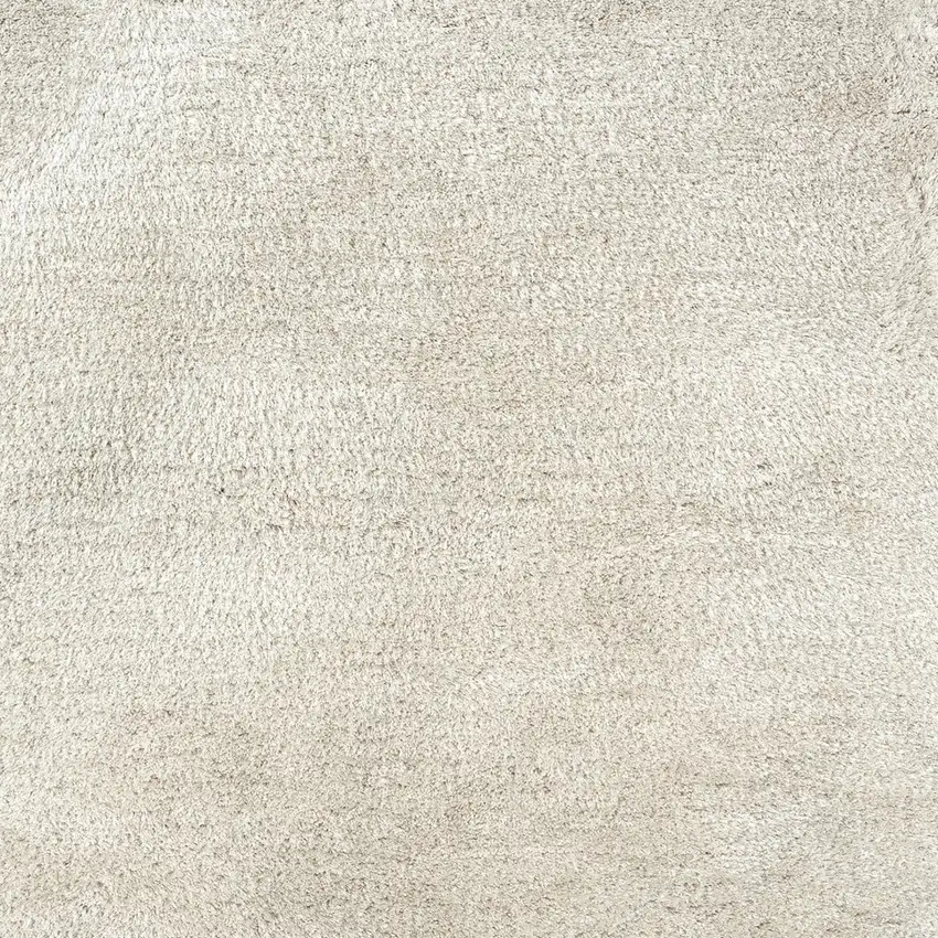 Ivory Shag Hand Tufted Area Rug Photo 3