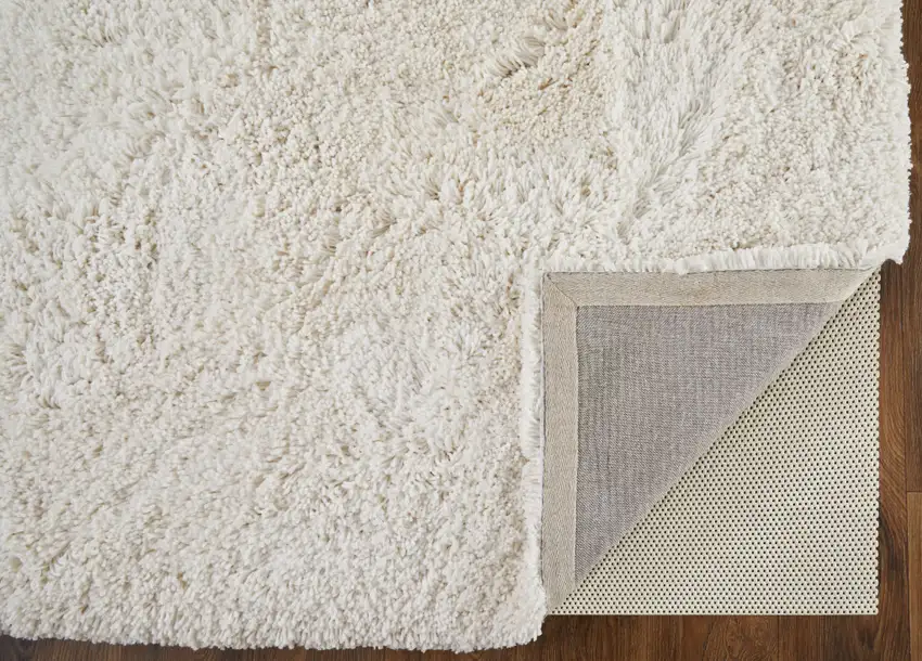 Ivory Shag Hand Tufted Area Rug Photo 7