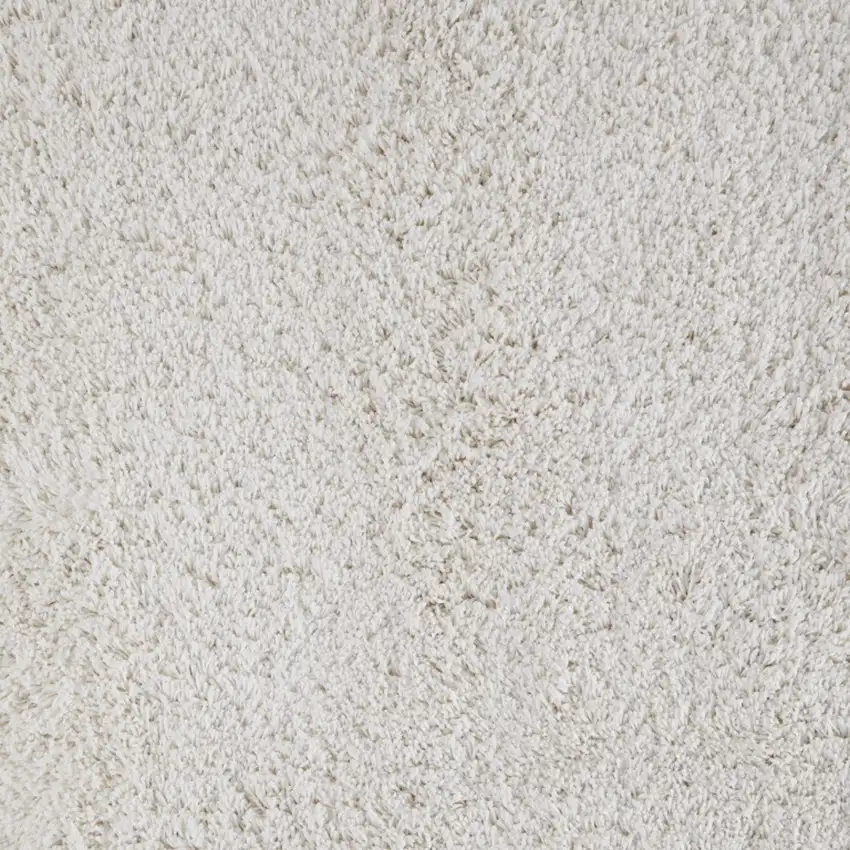 Ivory Shag Hand Tufted Area Rug Photo 9