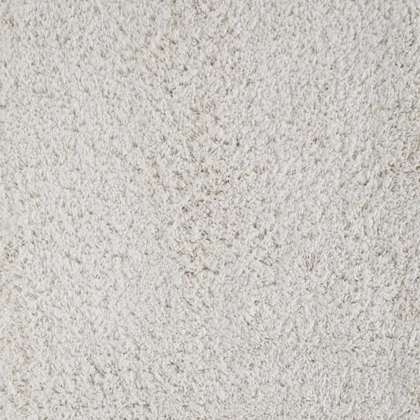 Ivory Shag Hand Tufted Area Rug Photo 5