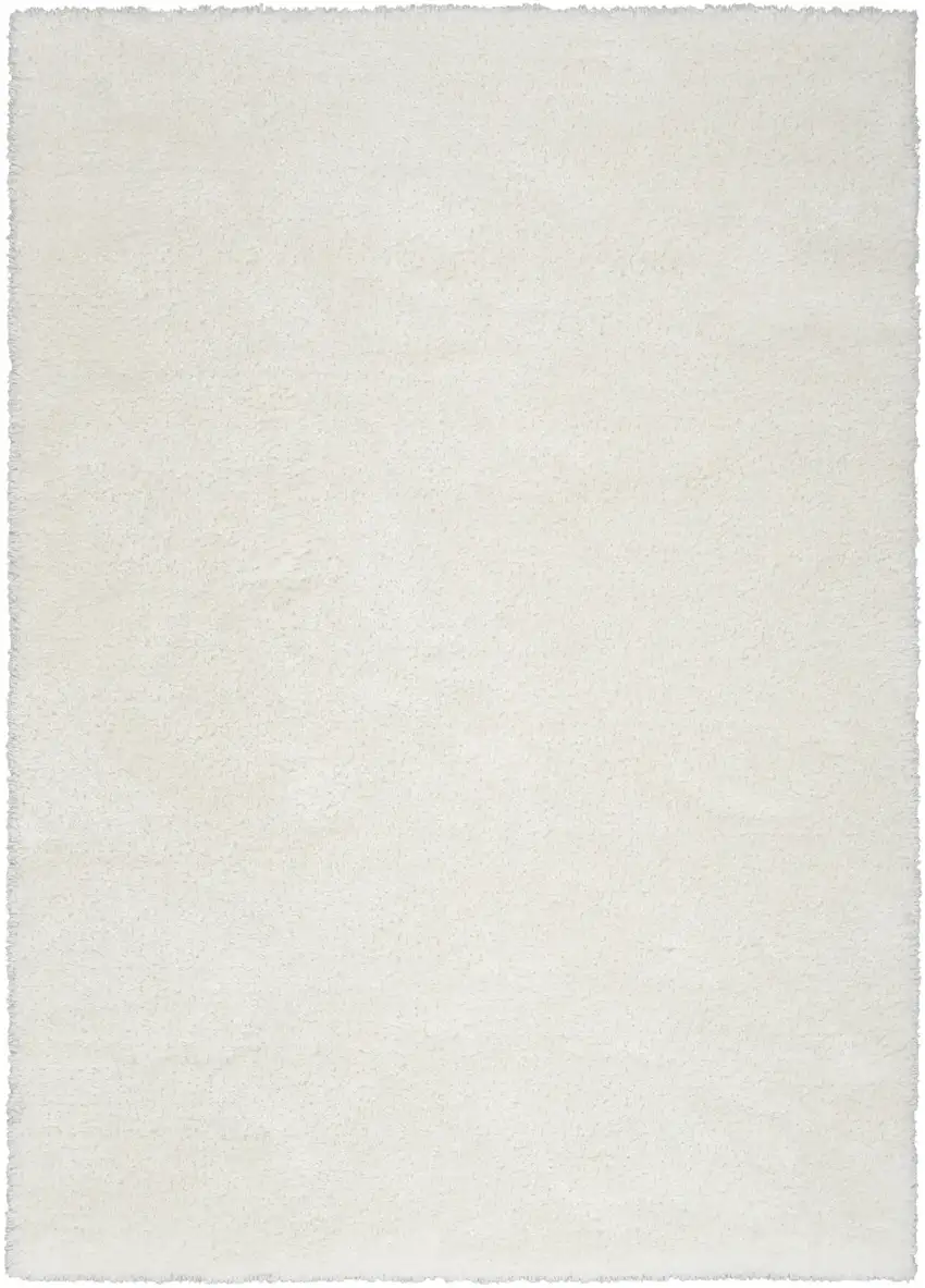 Ivory Shag Power Loom Area Rug Photo 2