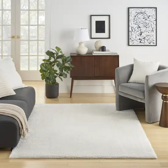 Ivory Shag Area Rug Photo 6