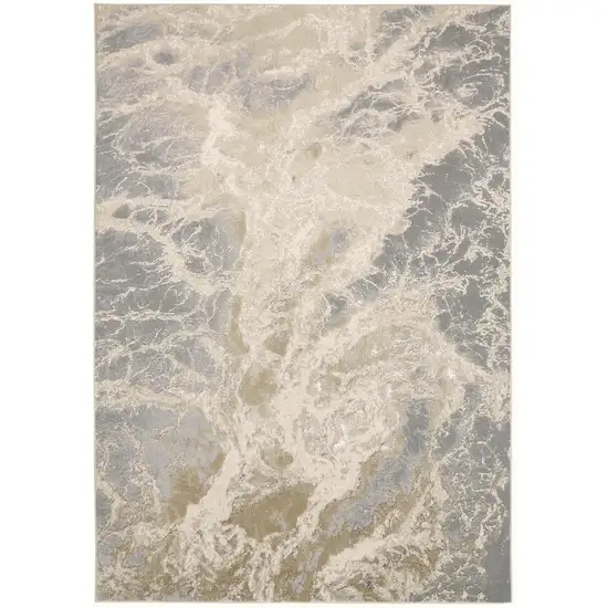 Ivory Tan And Gray Abstract Area Rug Photo 2
